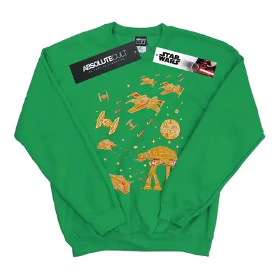 (S, Irish Green) Star Wars Mens Gingerbread Battle Sweatshirt