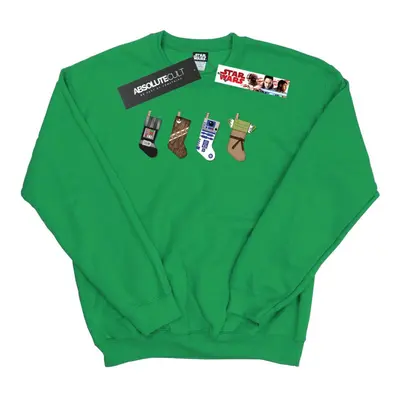 (M, Irish Green) Star Wars Mens Christmas Stockings Sweatshirt