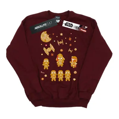 (XL, Burgundy) Star Wars Mens Gingerbread Empire Sweatshirt