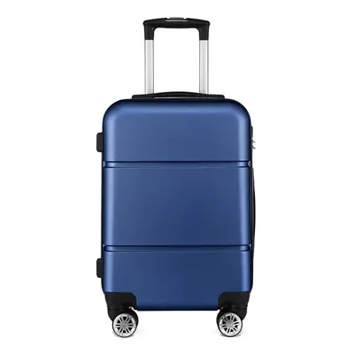 (Blue) Inch Hard Shell ABS Cabin Suitcase Wheels Hand Luggage