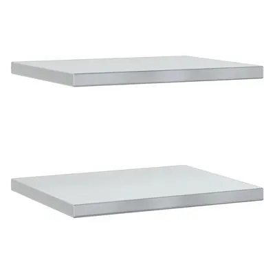 (silver, x x cm) vidaXL Wall Shelves Floating Shelf Wall Storage Shelf pcs Stainless Steel