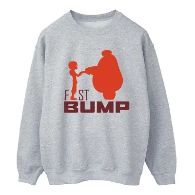 (XL, Sports Grey) Disney Womens/Ladies Big Hero Baymax Fist Bump Cutout Sweatshirt