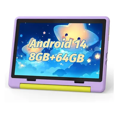 Kids Tablet Inch Android Tablet for Kids Ages 3-12, Octa-Core, 8+64GB (TF 1TB), Parental Control