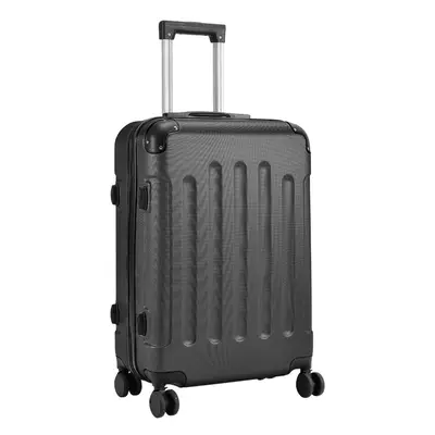 (Black) Inch Hardside Spinner Suitcase with Combination Lock