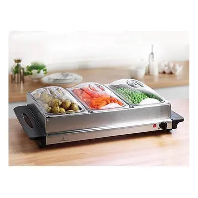 Garden Mile Large Capacity Pan Stainless Steel Electric Buffet Server Food warmer, 300w Portable