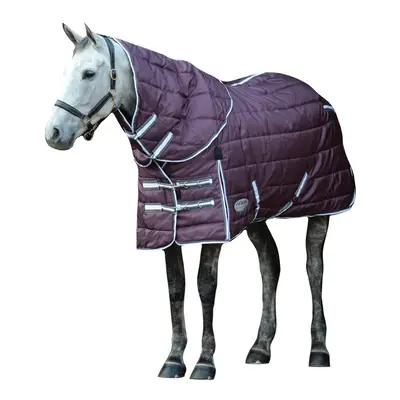 (6' 3", Maroon/Grey/White) Weatherbeeta Comfitec PP Channel Quilt II Detachable Neck Horse Turno