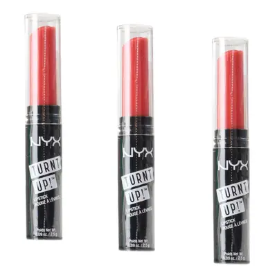 3pcs Nyx Professional Makeup 2.5g Turnt Up Lipstick - Rags To Riches