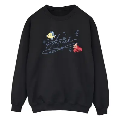 (XXL, Black) Disney Womens/Ladies The Little Mermaid Ariel Sweatshirt