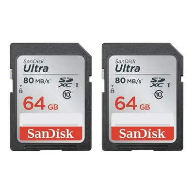 SanDisk Ultra 64GB 2-pack SDXC UHS-I Class Memory Card