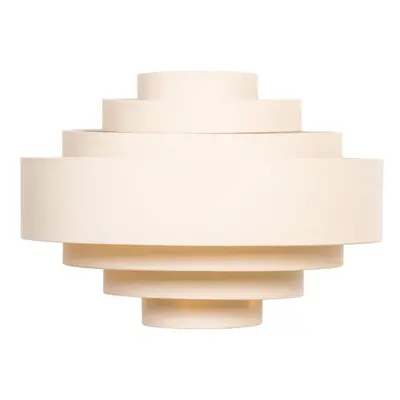 Modern Beige and Gold Layer Tier Easy Fit Living Room Bedroom Ceiling Pendant Cylinder Drum Ligh