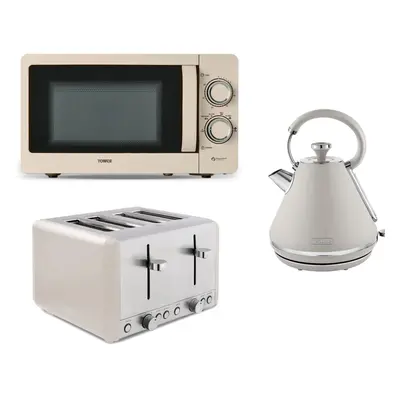 Tower Cavaletto Latte Pyramid Kettle Slice Toaster & Microwave Set