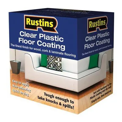 Rustins PCFK1000 Clear Plastic Floor Coating Kit Gloss Litre