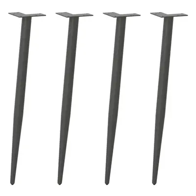 (anthracite, cm) vidaXL Coffee Table Legs Conical Shape Desk Legs Metal Legs DIY pcs Steel