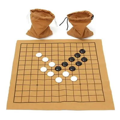 90PCS Go Bang Chess Game Set Suede Leather Sheet Board Children Educational Toy