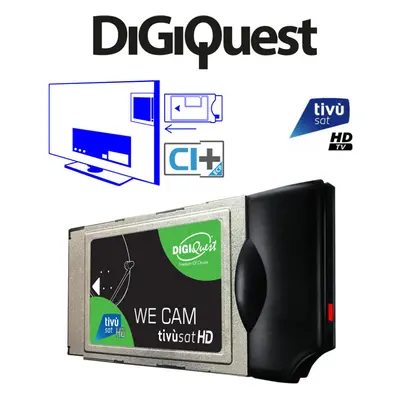 TivuSat Digiquest WE CAM HD CI+ CAM Only. Use Your Gold Tivusat Card