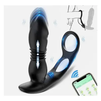 Anal Butt Plug Vibration Modes Cock Ring Male Prostate Massager