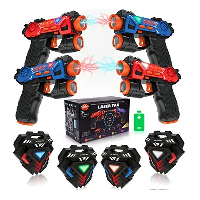 VATOS Laser Tag Guns Set,Infrared Mini Laser Tag for Kids with Badges Pack,Laser Tag Game Player