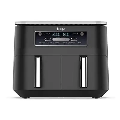 Ninja Foodi Dual Zone Digital Air Fryer, 7.6L, Drawers,Black AF300UK