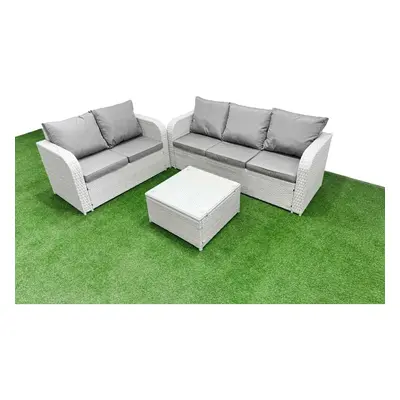 Fimous Seater PE Rattan Wicker Garden Furniture Patio Conservatory Sofa Set with Square Coffee T