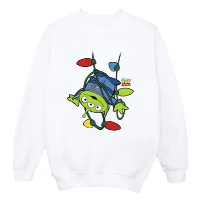 (XL, White) Disney Womens/Ladies Toy Story Christmas Lights Aliens Sweatshirt