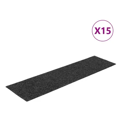 vidaXL 15x Self-adhesive Stair Mats Rectangular Anthracite Stair Protector