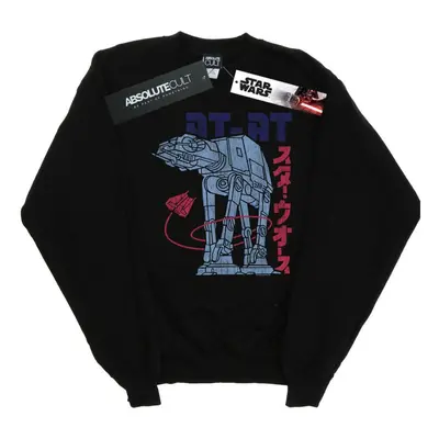 (S, Black) Star Wars Mens Kanji AT-AT Sweatshirt