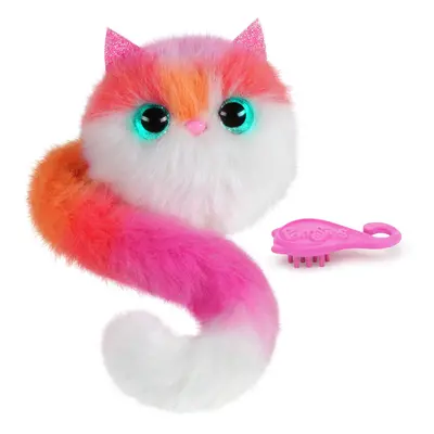 Pomsies SK18041 Fuchs Trixie-Colourful Fox-Interactive Cuddly Toy That Can Be Attached Anywhere,