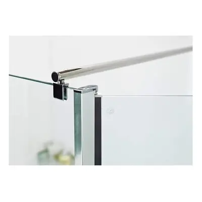 Support Bar for Wet Room Glass Panels - Round