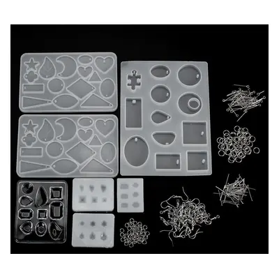 198pcs Silicone Mold Making Jewelry Pendant DIY Resin Casting Craft Tool Kit