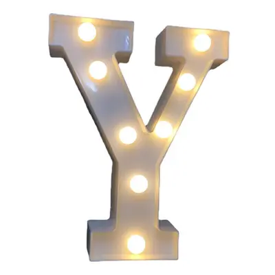 (Y) LED English Letter And Symbol Pattern Night Light Home Room Proposal Decor Creative Modeling