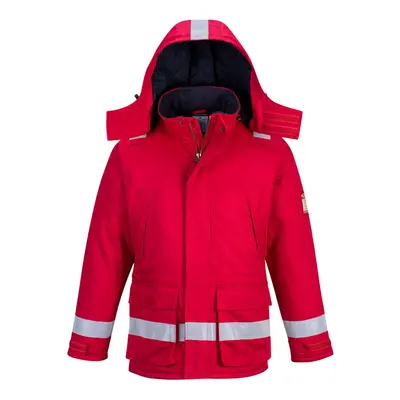 (XXL, Red) Portwest Mens Flame Resistant Anti-Static Winter Padded Jacket