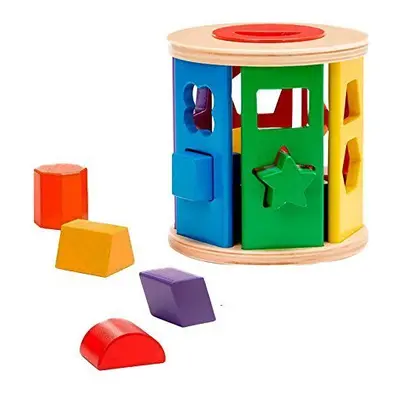 Melissa & Doug Match and Roll Shape Sorter - Classic Wooden Toy