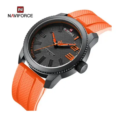 (Orange, 255mm) Naviforce Watch For Men Original Waterproof Japan Movement Wristwatches NF9202T