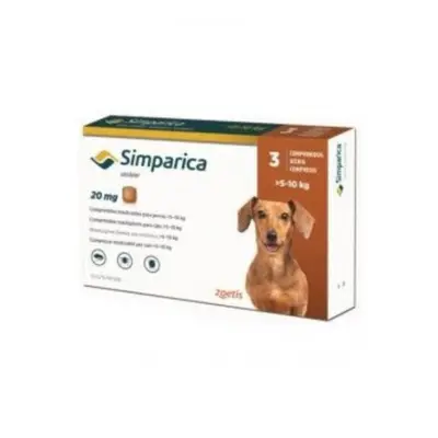 Simparica 20mg Chewable Tablets For Dogs >5-10 Kg (11-22 Lbs)