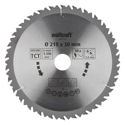 Wolfcraft TC Circular Hand Saw Blade, Brown Series I I Fast, Rough Cuts