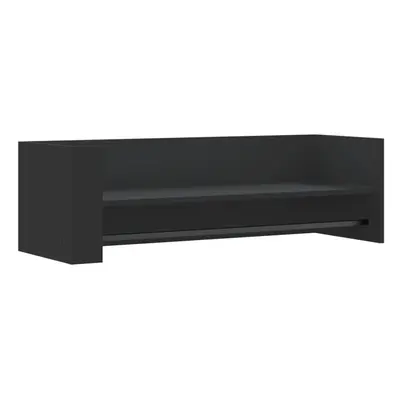 vidaXL Wall Shelf Floating Shelf Wall Storage Shelf Black Engineered Wood