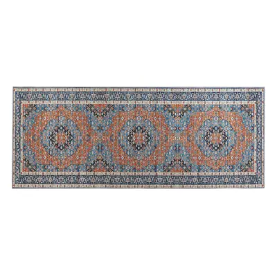 Runner Rug x cm Blue and Orange MIDALAM