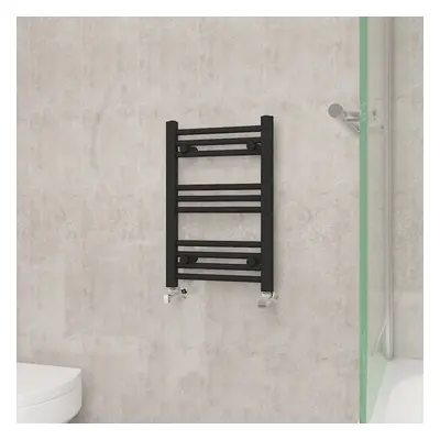 (600x400mm, Black) NRG Straight Central Heating Towel Rail Bathroom Heated Rad Radiators Ladder 