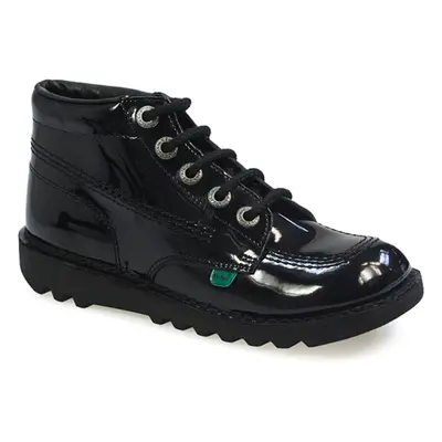 (UK 6) Kickers Kick Hi Youth Core Black Patent