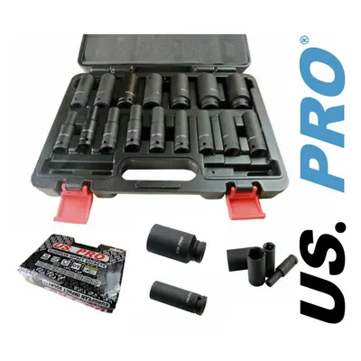 US PRO Tools 16pc 1/2"dr 6pt European Impact Sockets Socket Set NEW