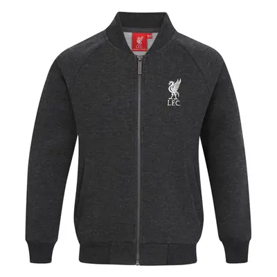 (Charcoal Grey, years) Liverpool FC Official Football Gift Boys Retro Varsity Baseball Jacket