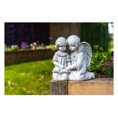 Stone Effect Resin Children Ornaments Garden Statues Boy & Girl