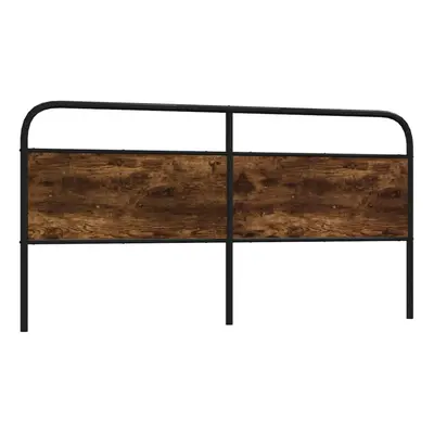 (smoked oak, cm) vidaXL Headboard Bed Header Bedroom Bed Headboard Steel and Engineered Wood