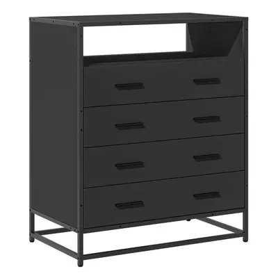 (black) vidaXL Drawer Cabinet Sonoma Oak 70x41x70 cm Engineered Wood drawer chest