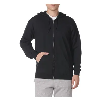 Gildan Heavy Blend Unisex Adult Full Zip Hooded Sweatshirt Top (S) (Black)