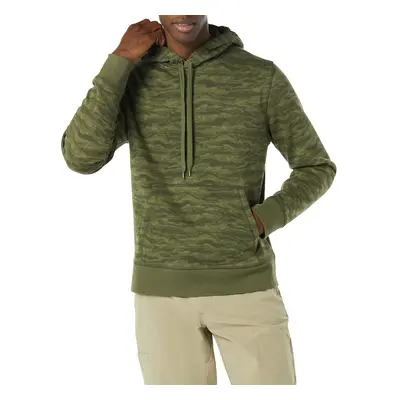 Amazon Essentials Men's Hooded Fleece Sweatshirt (Available in Big & Tall) Green Abstract Camo M