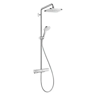 hansgrohe Croma E Showerpipe EcoSmart Thermostatic Mixer Shower Chrome