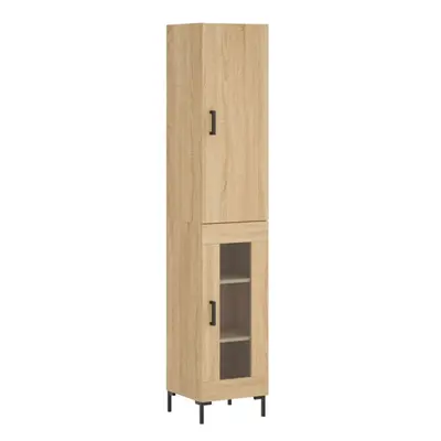 (sonoma oak) vidaXL Highboard Sideboard Tall Storage Cabinet Side Cabinet Engineered Wood