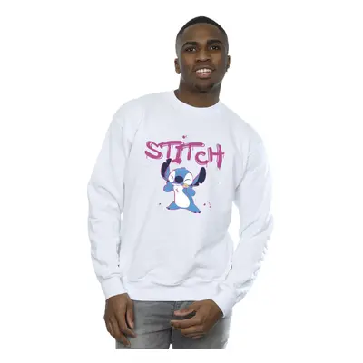 (5XL, White) Disney Mens Lilo And Stitch Graffiti Sweatshirt