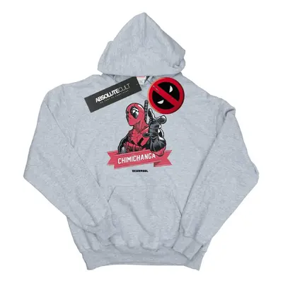 (XXL, Sports Grey) Marvel Mens Deadpool Chimichanga Finger Hoodie